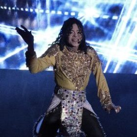 a person standing on a stage